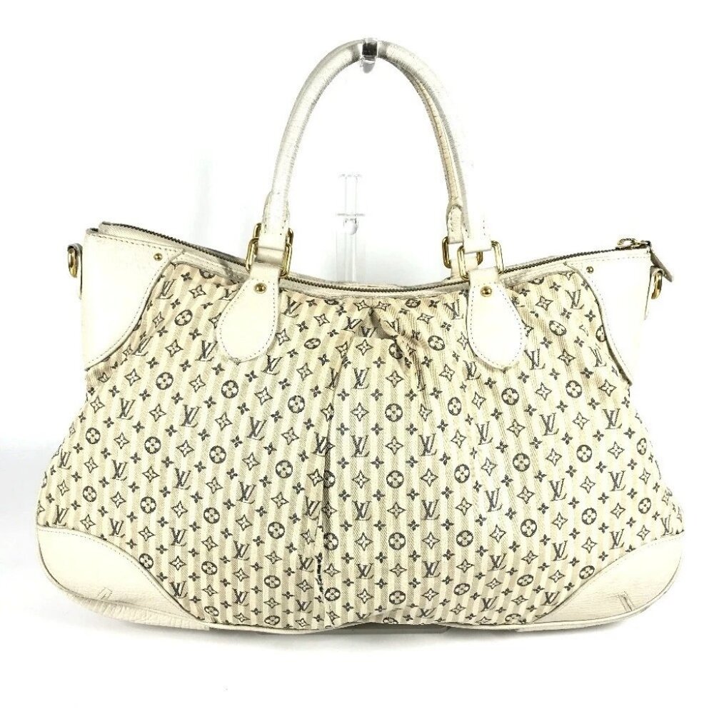 LOUIS VUITTON M95492 Monogram Mini-Lin Croisette Marina GM Hand Bag Tote Bag